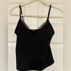 Zara Elegant Black Camisole Top